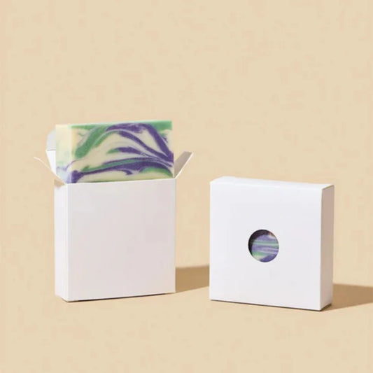 White Cardboard Soap Boxes.