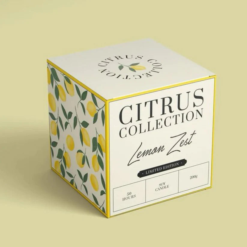 colourful custom printed candle box. 