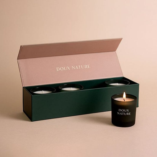 Magnetic closure luxury candle box for premium brands.