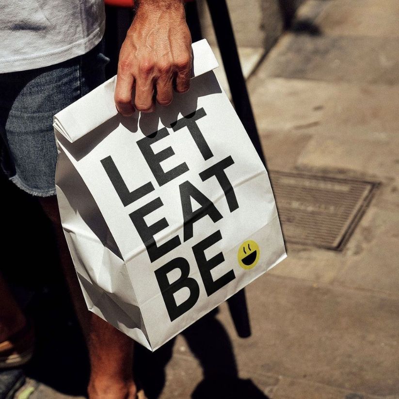 White Kraft Take out Bags 