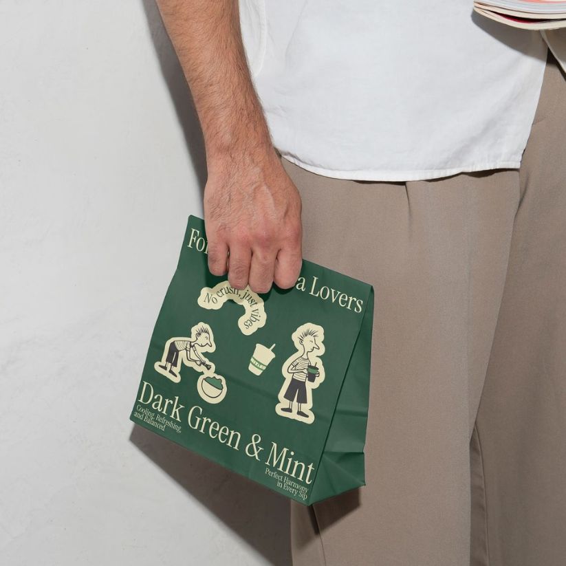printed restaurant takeout bags