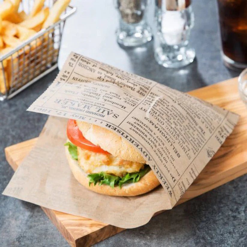 Custom wax paper with logo printing for food packaging by Packnox