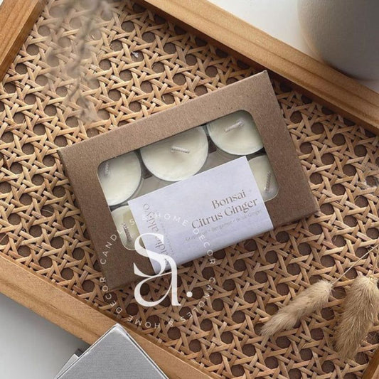 Custom window candle box with clear PVC cutout to showcase candle inside for retail display packaging.