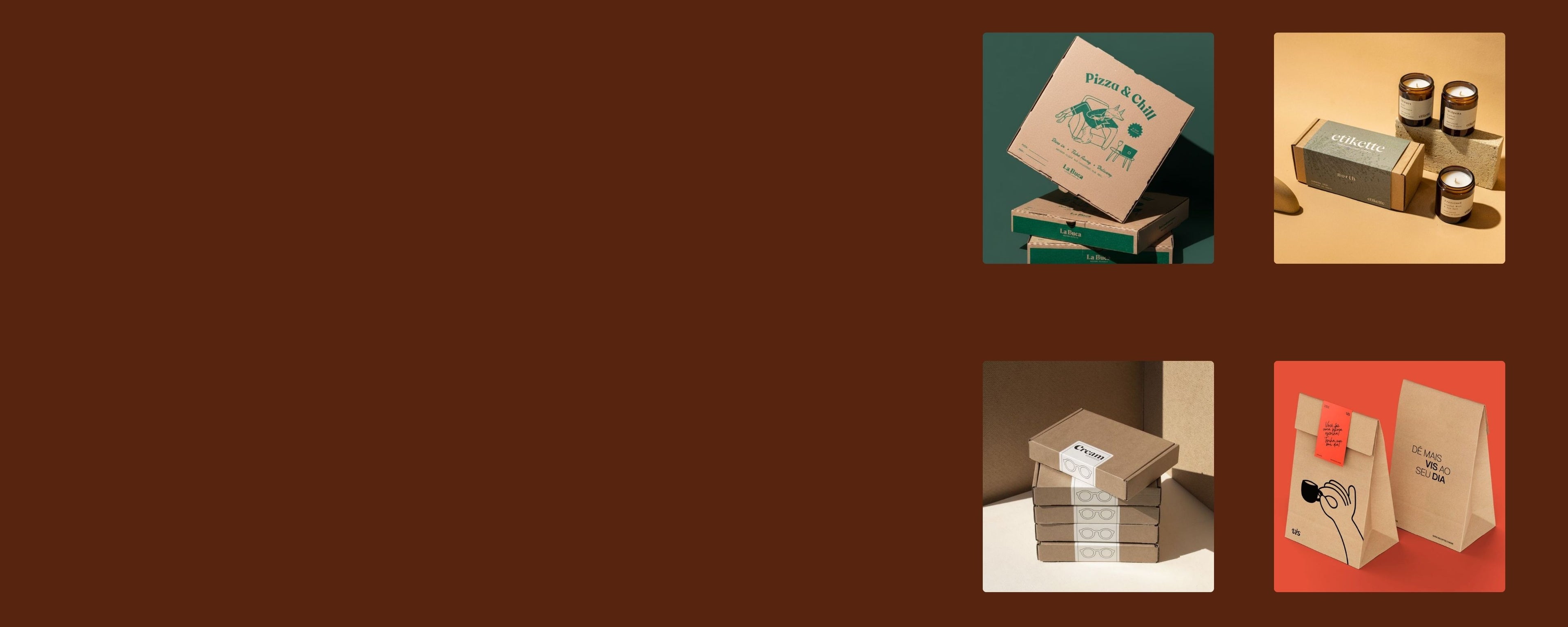 Eco-friendly kraft packaging boxes made from recyclable materials.