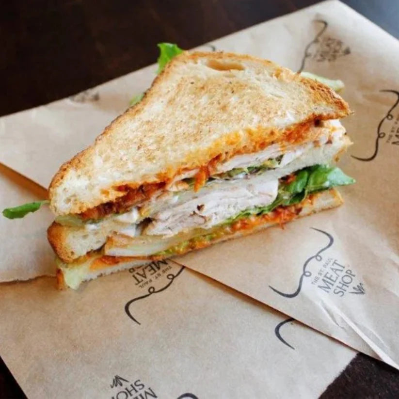 Custom sandwich paper for food.
