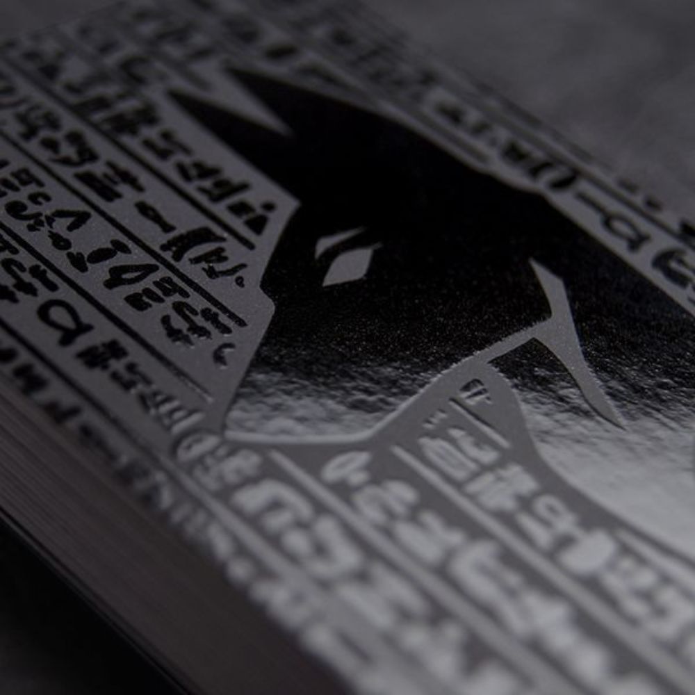 Spot UV coating on custom packaging box.